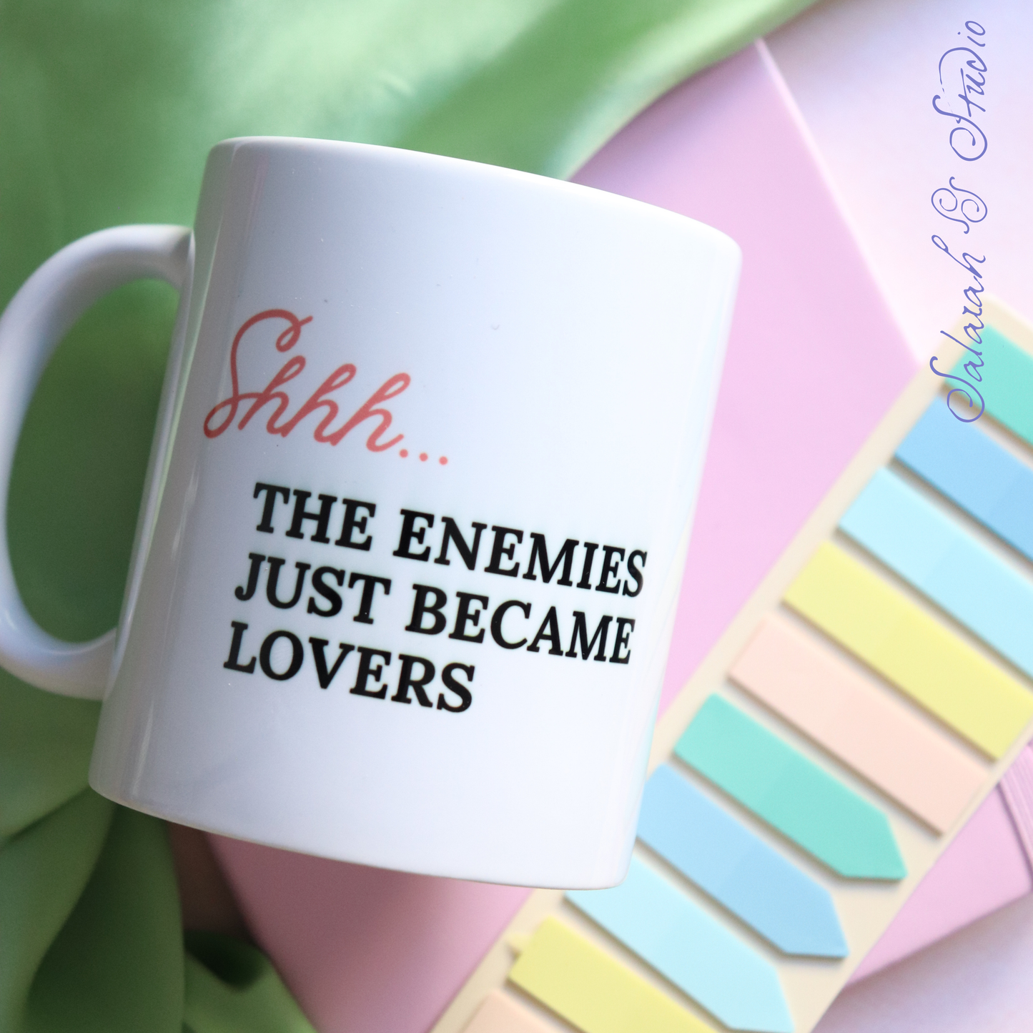 Enemies to Lovers Mug | Funny Bookish Gift | Romance Reader Mug | Double Sided Print