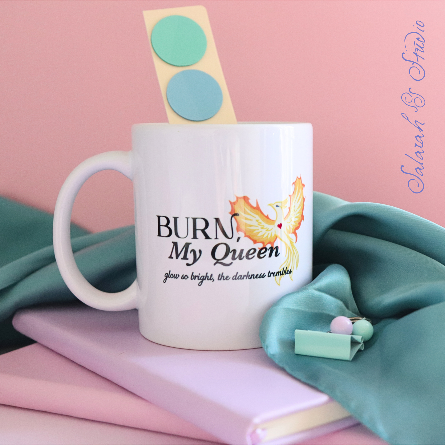 Burn, My Queen Mug | The Everflame Series Inspired | Bookish Gift | Double Sided Print