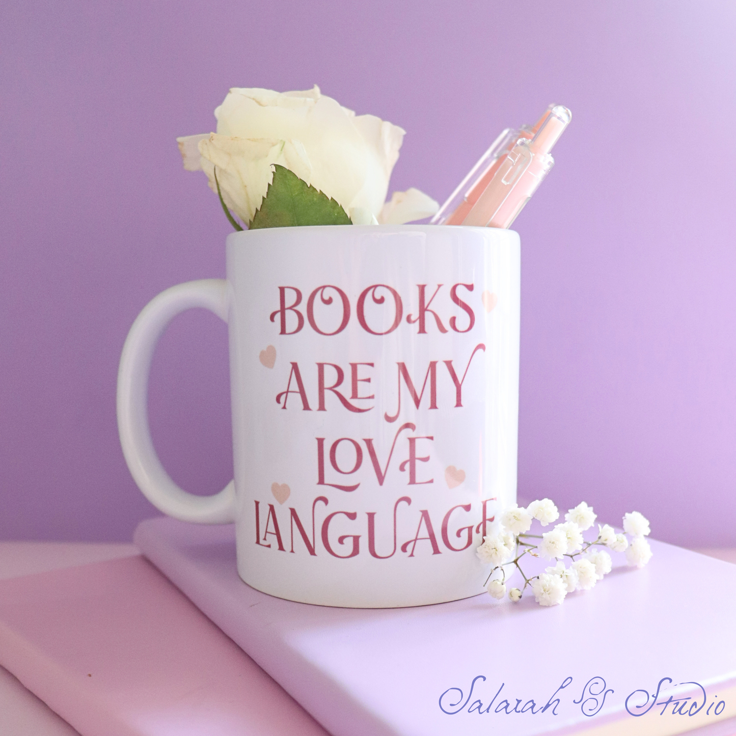 Books Are My Love Language Mug | Bookish Gift | Book Lover Mug | Double Sided Print