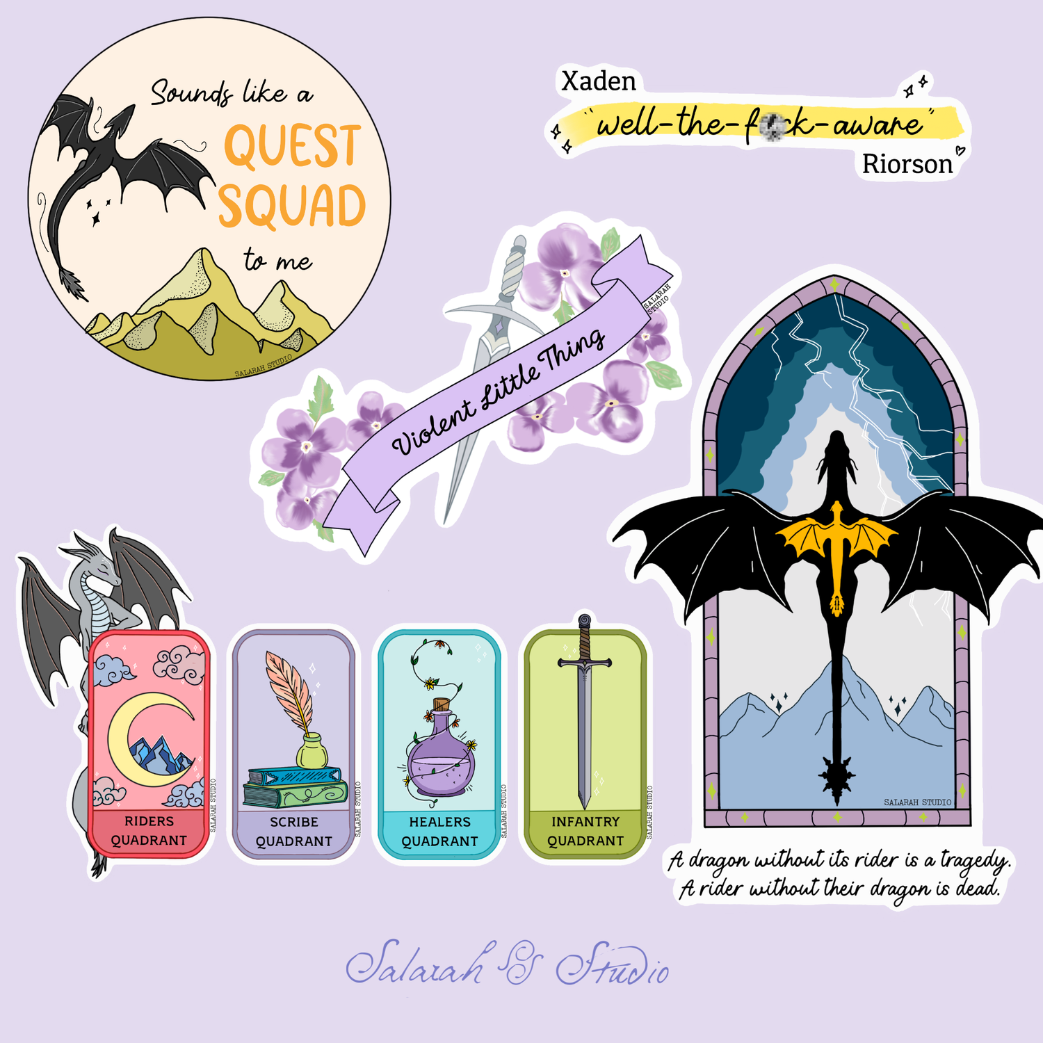 Fourth Wing Sticker Collection
