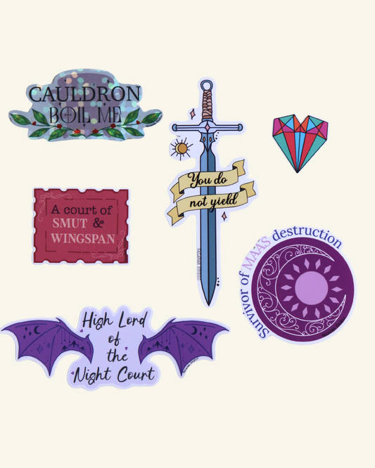 The ACOTAR Sticker Pack (6pc) – Glossy or Matte Vinyl + Holographic