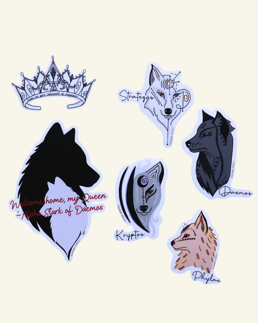 The Dire Bound Sticker Pack (6pc) – Glossy or Matte Vinyl + Holographic