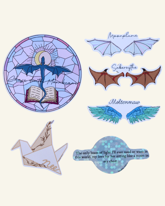 The When the Moon Hatched Sticker Pack (6pc) – Glossy or Matte Vinyl + Holographic