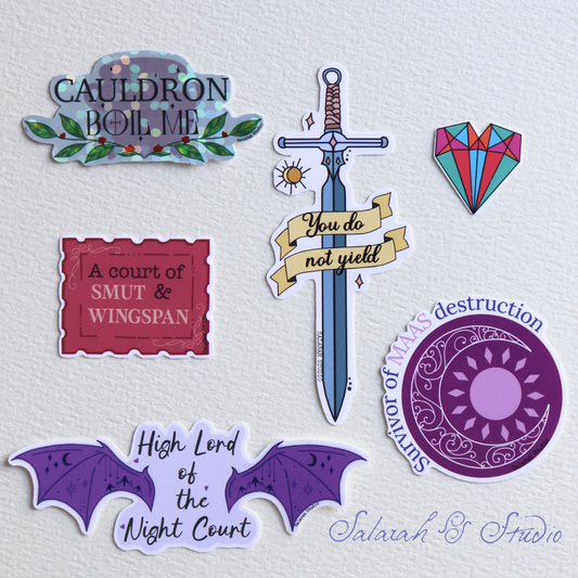The ACOTAR Sticker Pack (6pc) – Glossy, Matte & Holographic Vinyl