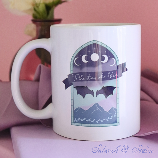 To The Stars Who Listen Mug | ACOTAR Velaris Inspired | Bookish Gift | Double Sided Print