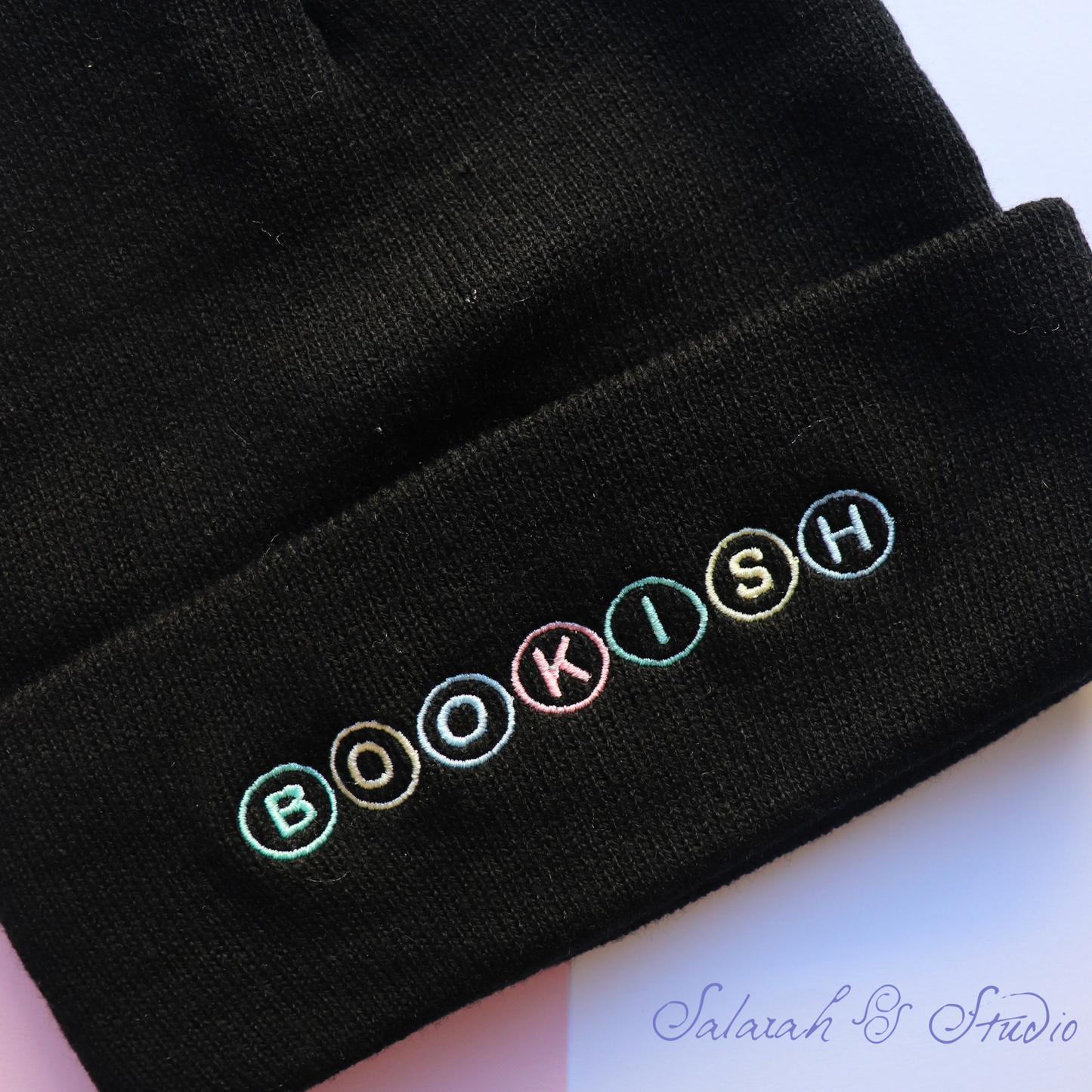 BOOKISH Embroidered Beanie | Book Lover Gift | Black or Grey