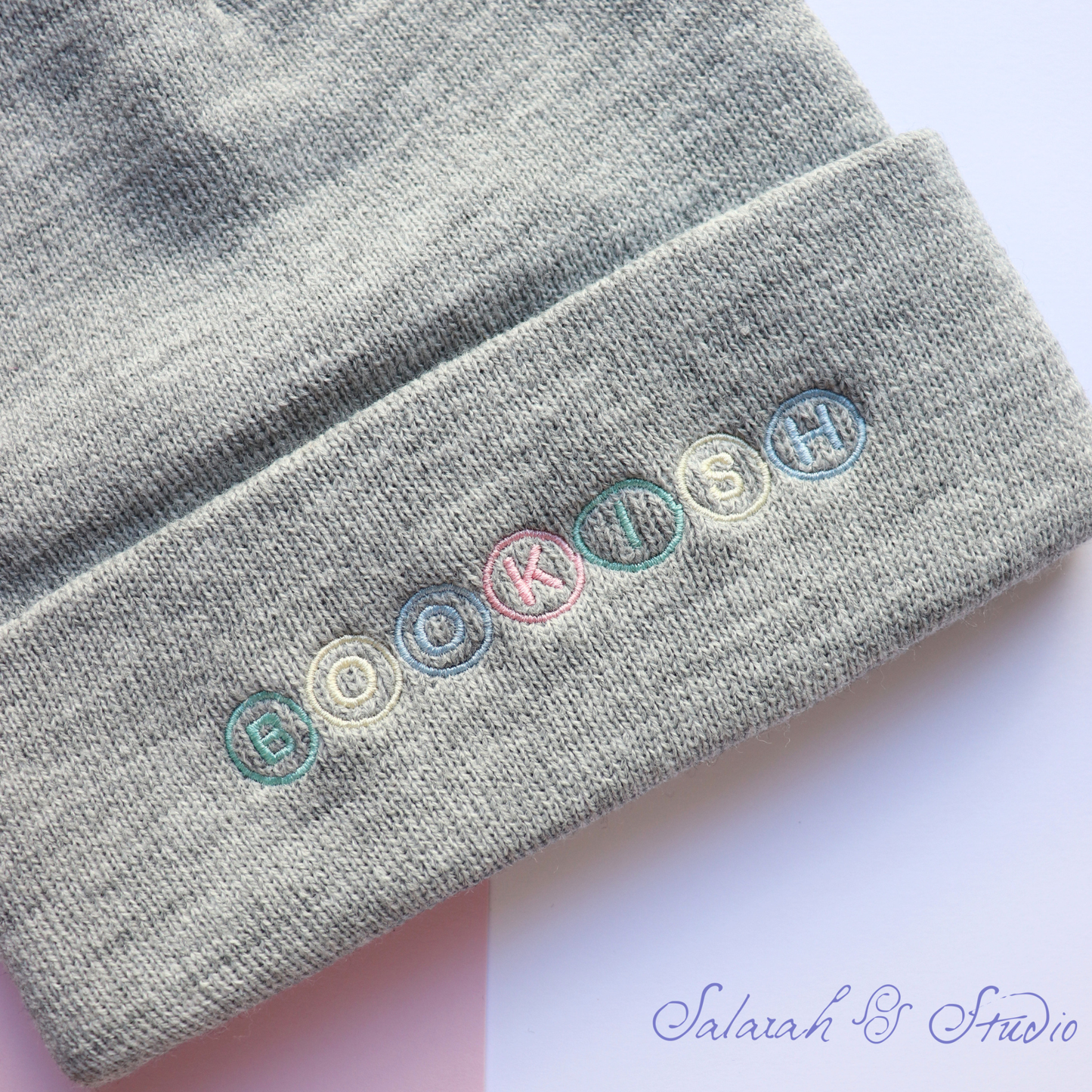BOOKISH Embroidered Beanie | Book Lover Gift | Black or Grey
