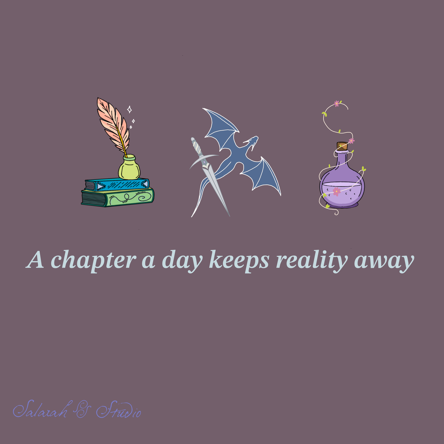 ‘A Chapter a Day Keeps Reality Away’ Hoodie | Fantasy Book Lover Gift | 3 Colours
