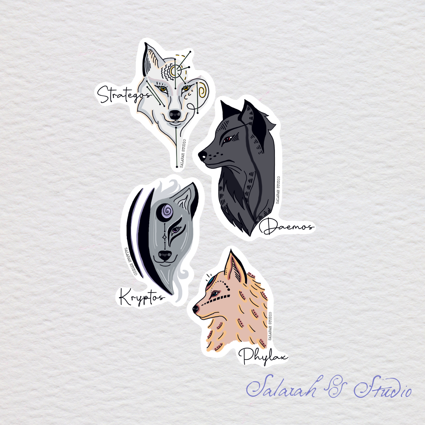 Dire Bound Wolf Packs (Set of 4) - Dire Bound Stickers