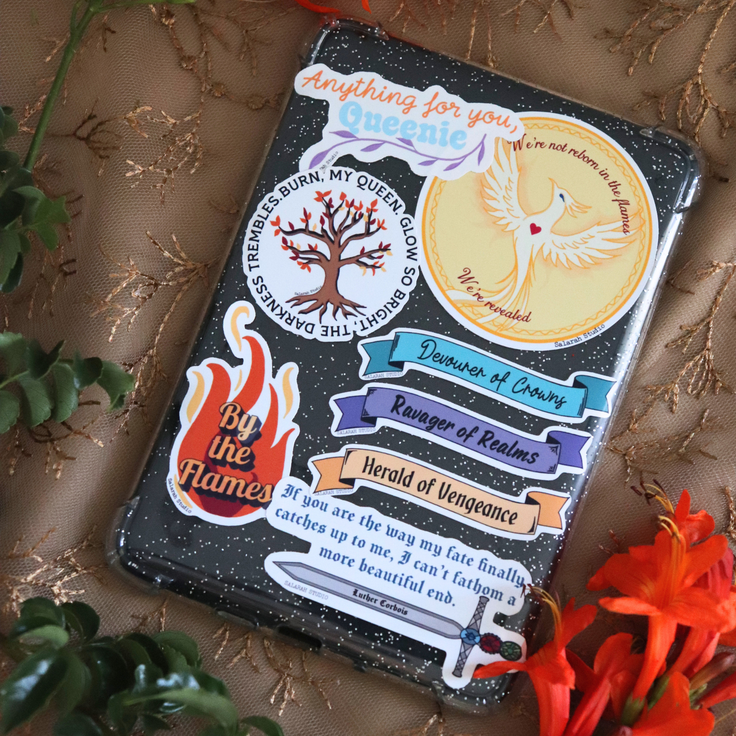 The Everflame Series (Kindred Curse Saga) Sticker Pack (9pc) – Glossy or Matte Vinyl + Holographic