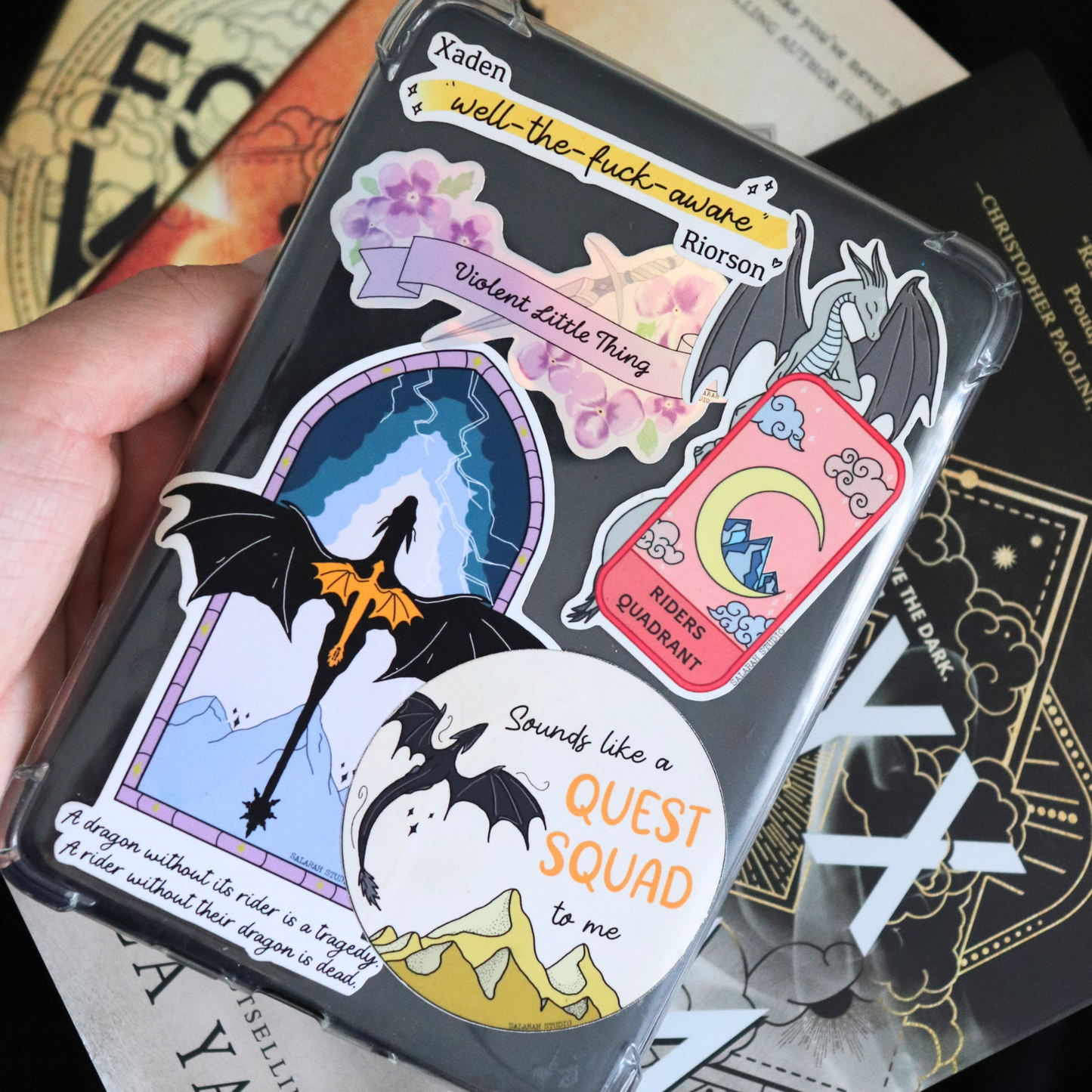 The Fourth Wing Sticker Pack (8pc) – Glossy or Matte Vinyl + Holographic