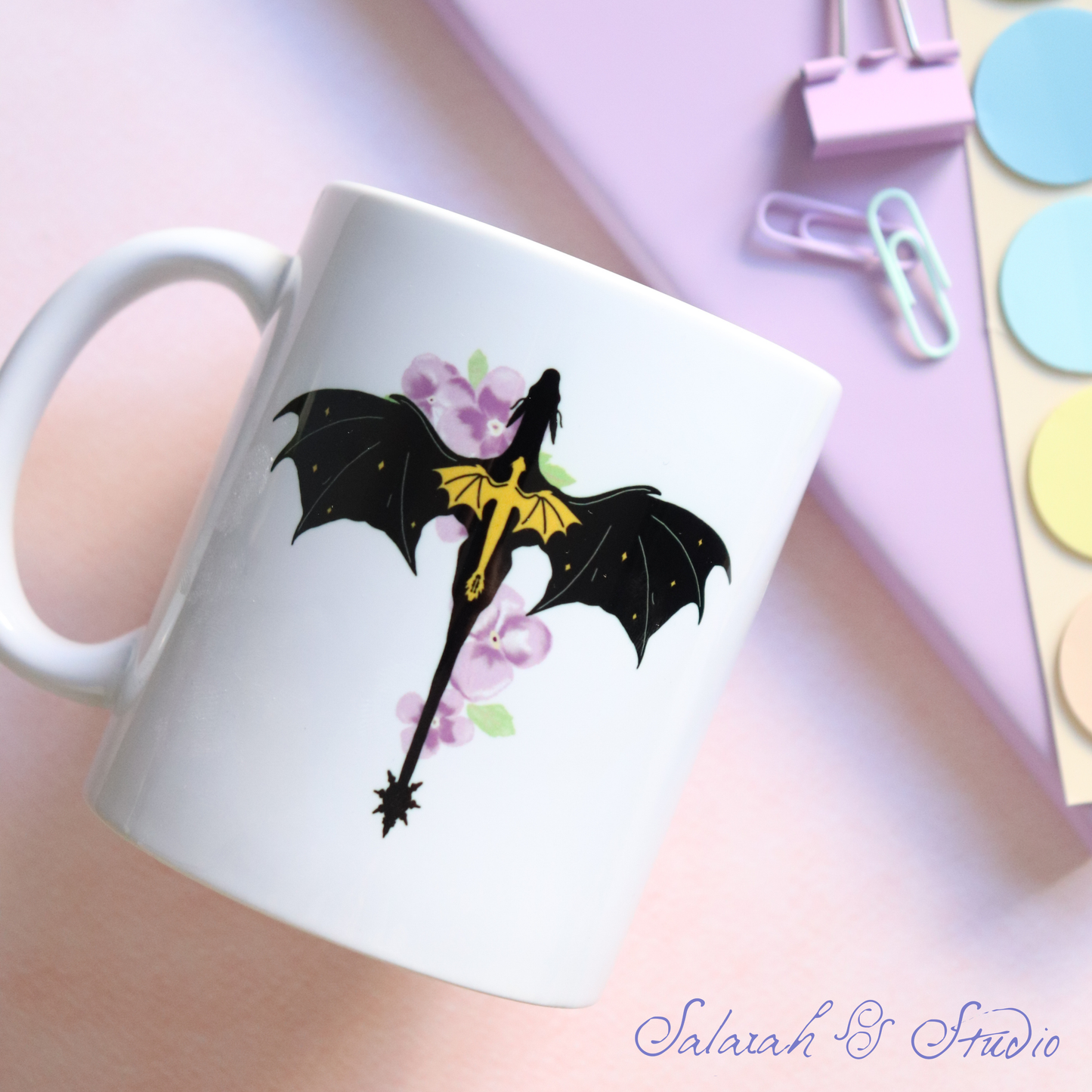 Fourth Wing Dragon Mug | Bookish Gift | Fantasy Reader Mug | Double Sided Print
