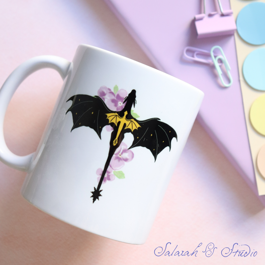 Fourth Wing Dragon Mug | Bookish Gift | Fantasy Reader Mug | Double Sided Print