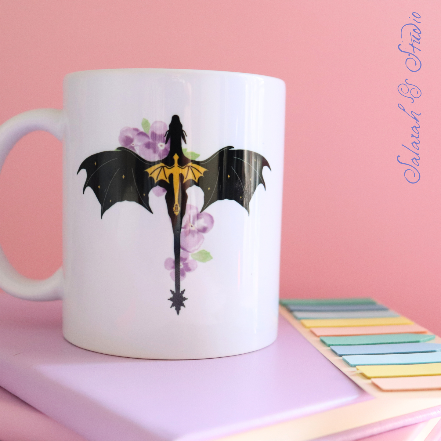 Fourth Wing Dragon Mug | Bookish Gift | Fantasy Reader Mug | Double Sided Print