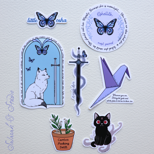 The Quicksilver & Brimstone Sticker Pack (7pc) – Glossy, Matte & Holographic Vinyl
