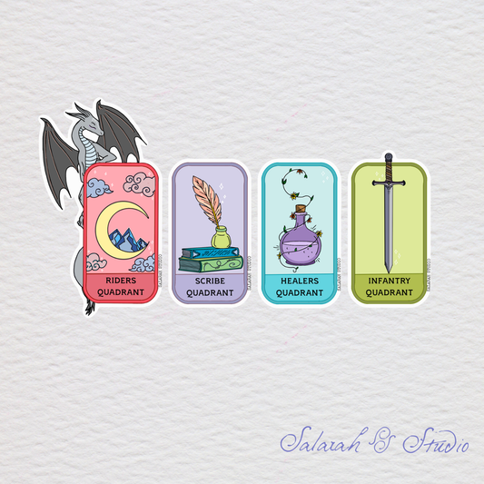 Quadrants (Set of 4) - Fourth Wing Stickers