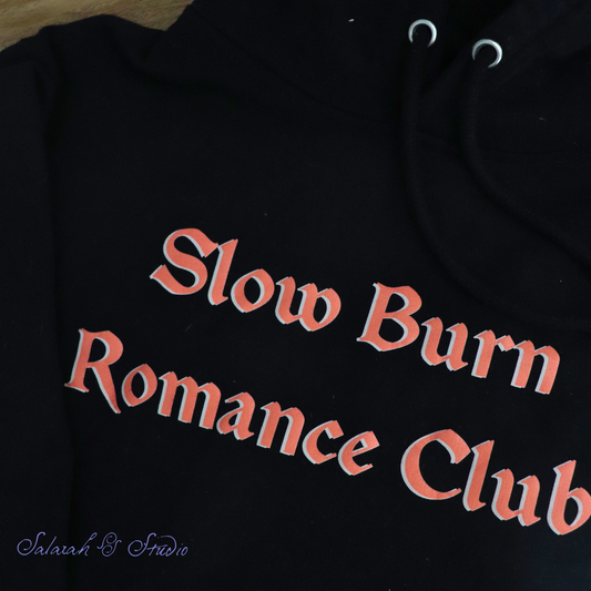 Hoodie | ‘Slow Burn Romance Club’ | BookTok Romance Reader Gift | Black
