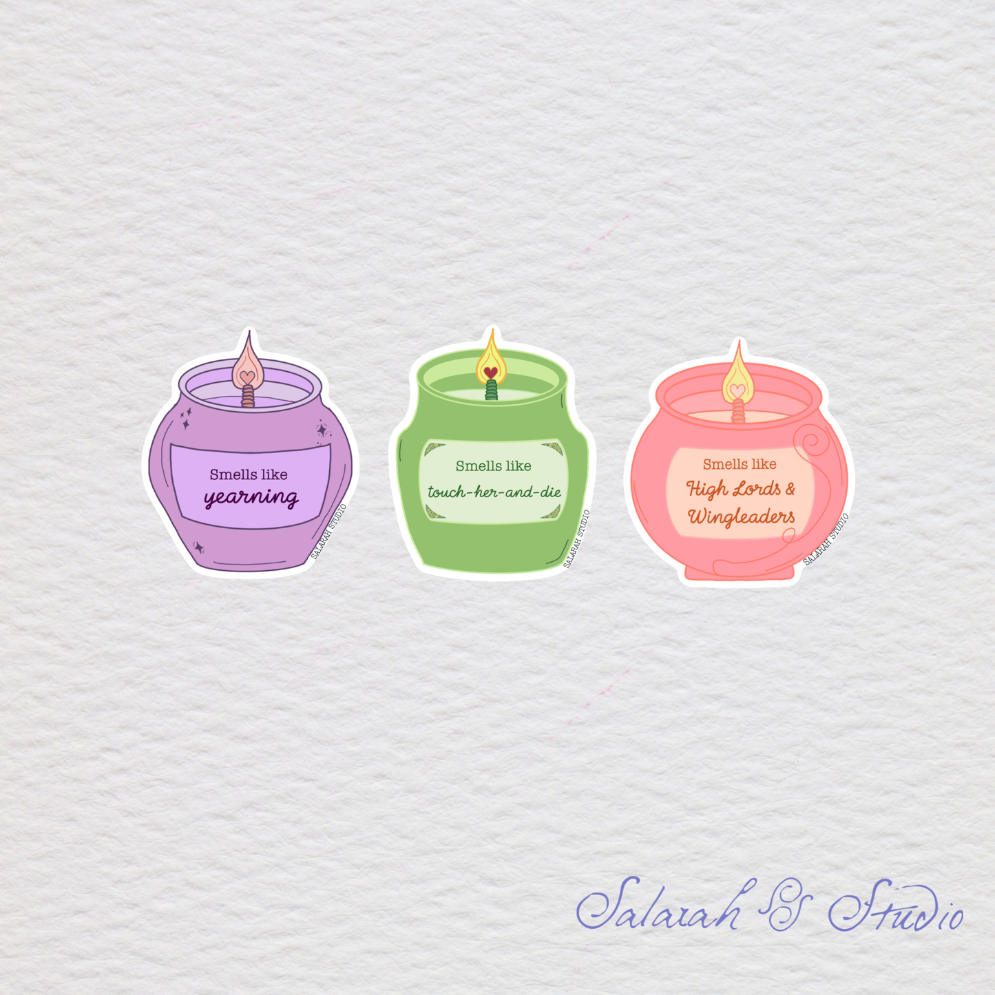 Smells Like…Candle Trio (Set of 3) - Romantasy Stickers