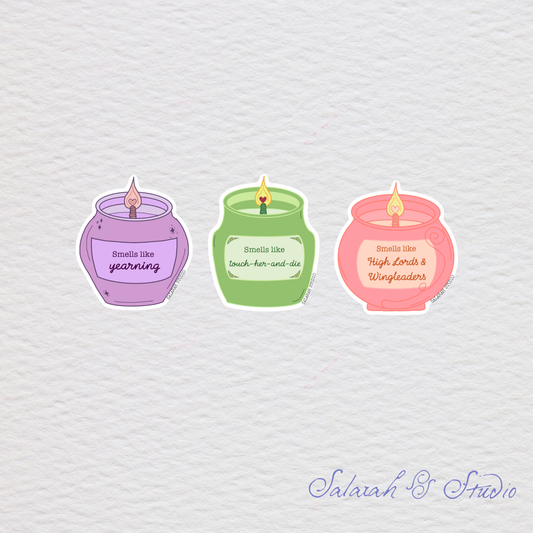 Smells Like…Candle Trio (Set of 3) - Romantasy Stickers