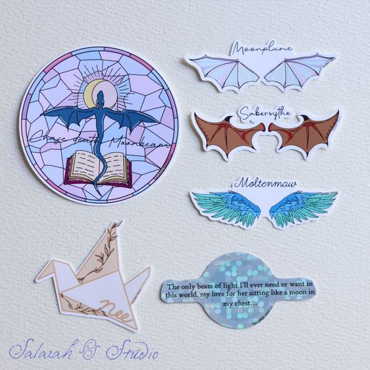 The When the Moon Hatched Sticker Pack (6pc) – Glossy, Matte & Holographic Vinyl